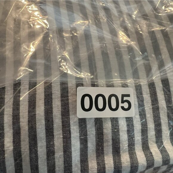 J. Crew Shirtdress Size XL Gray White Stripe Button Up Linen Blend Coastal - Picture 9 of 9